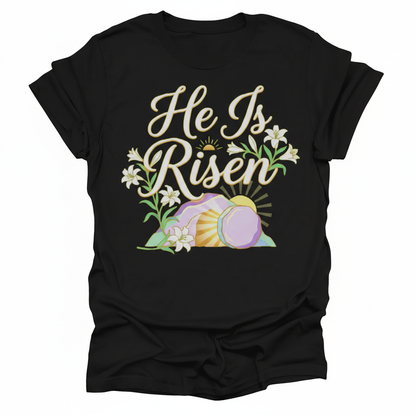He Is Risen T-Shirt_dual_model_life