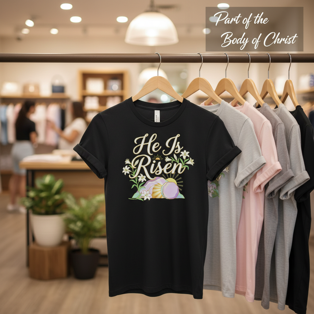 He Is Risen T-Shirt_boutique_rack
