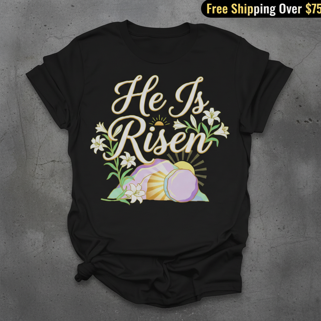 He Is Risen T-Shirt_fold_tilt