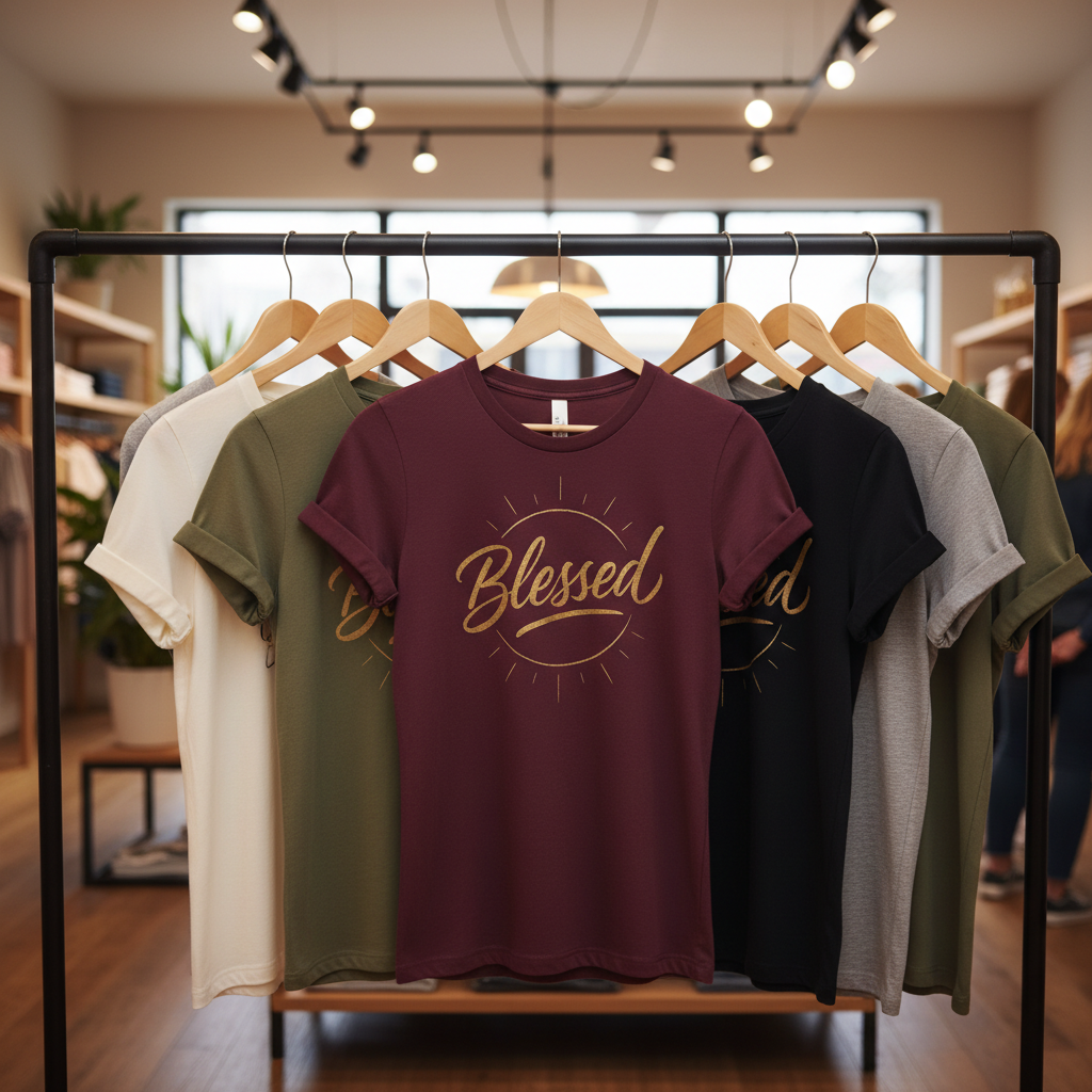 Radiant Blessed T-Shirt_boutique_rack