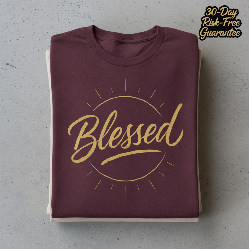 Radiant Blessed T-Shirt_stacked_flatlay