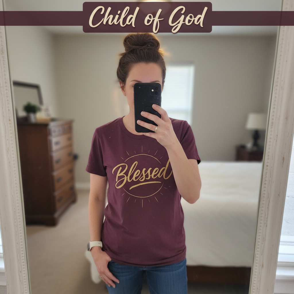 Radiant Blessed T-Shirt_mirror_selfie