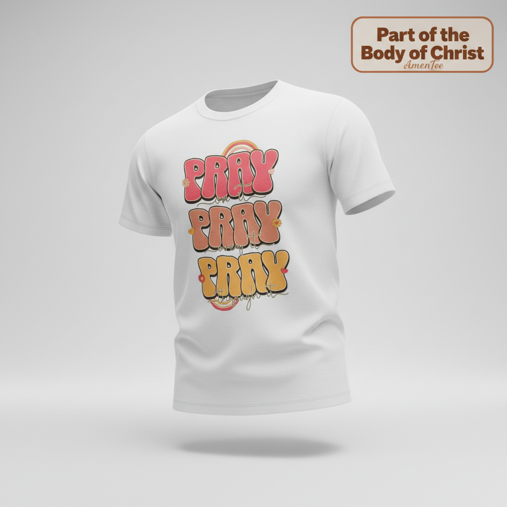 Pray On It Pray Over It Pray Through It T-Shirt_3d_float