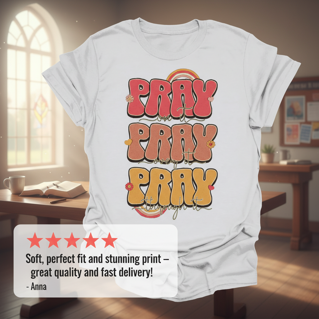 Pray On It Pray Over It Pray Through It T-Shirt_review