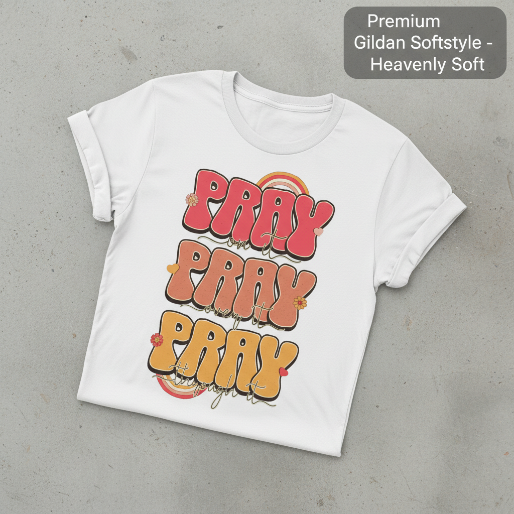 Pray On It Pray Over It Pray Through It T-Shirt_fold_tilt
