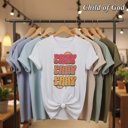 Pray On It Pray Over It Pray Through It T-Shirt_boutique_rack