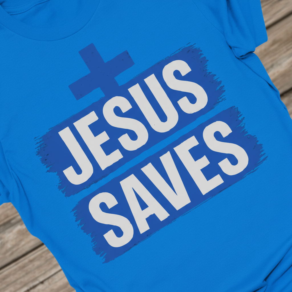 Bold Jesus Saves T-Shirt_extreme_za