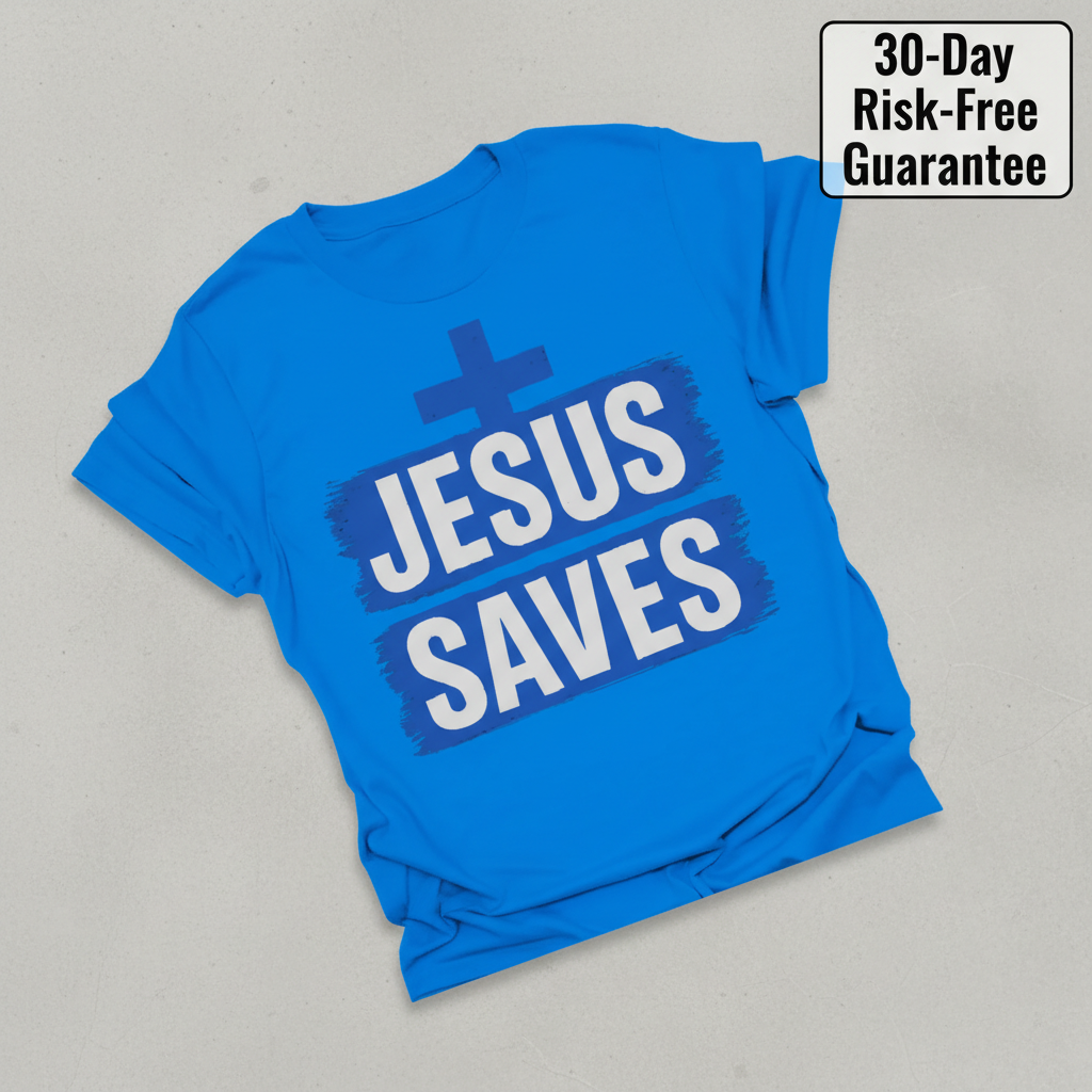 Bold Jesus Saves T-Shirt_fold_tilt