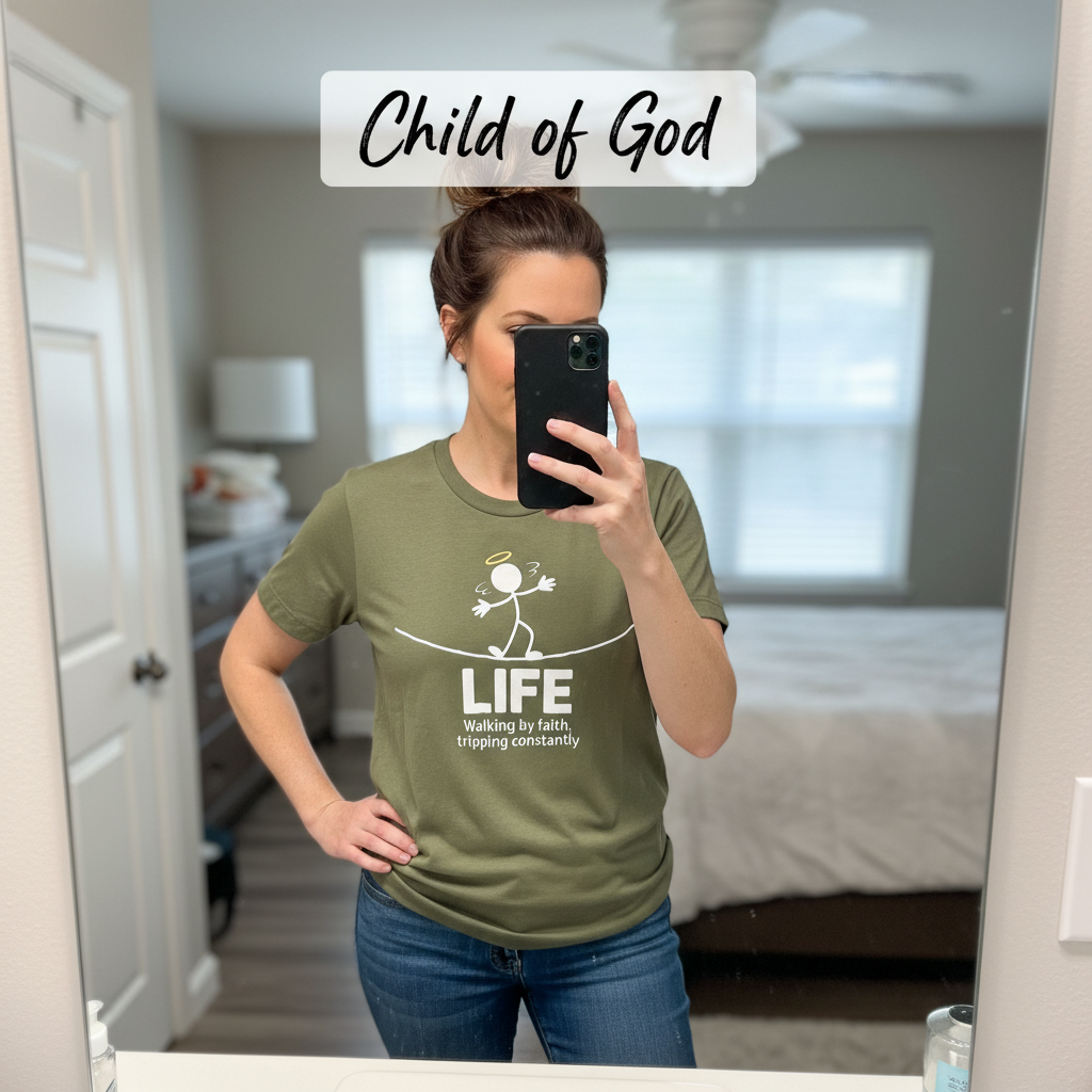 Walking in Faith T-Shirt_mirror_selfie