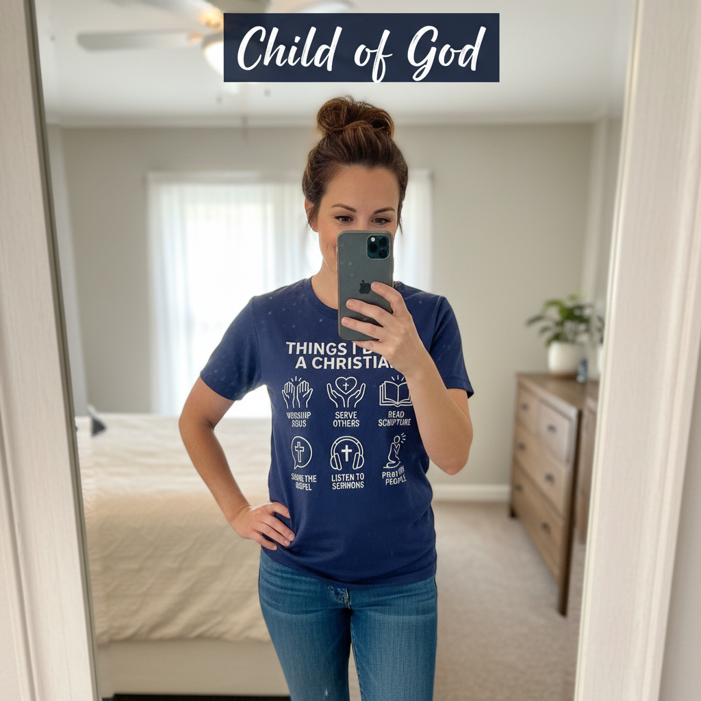 Things I Do As A Christian T-Shirt_mirror_selfie