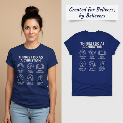 Things I Do As A Christian T-Shirt_model_flat