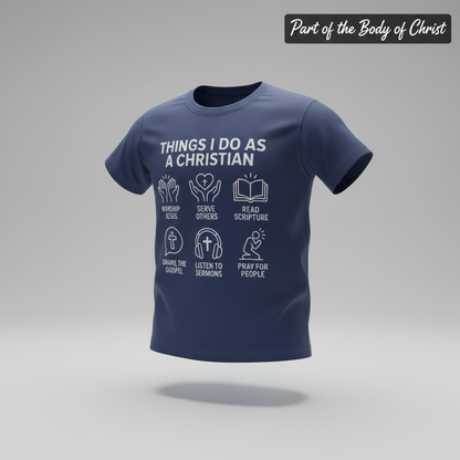 Things I Do As A Christian T-Shirt_3d_float