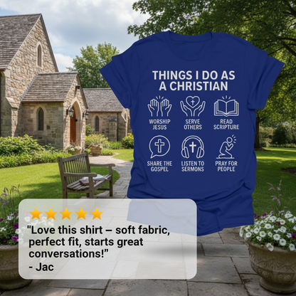 Things I Do As A Christian T-Shirt_review