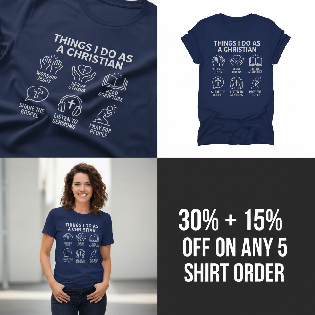 Things I Do As A Christian T-Shirt_4_panel