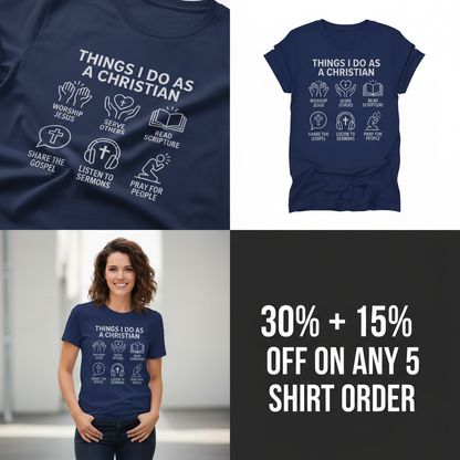 Things I Do As A Christian T-Shirt_4_panel