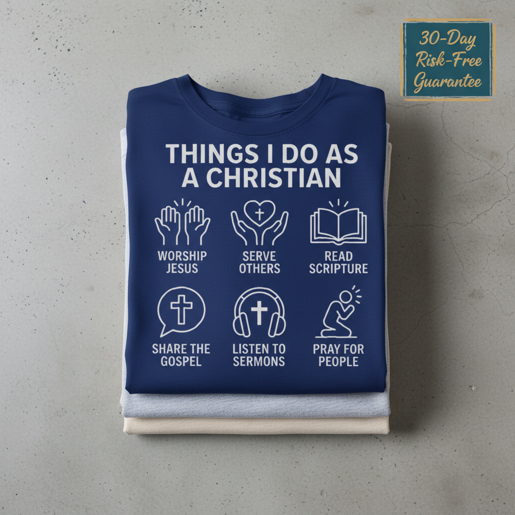 Things I Do As A Christian T-Shirt_stacked_flatlay