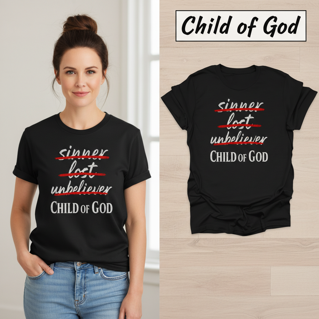 Child of God Identity T-Shirt_model_flat