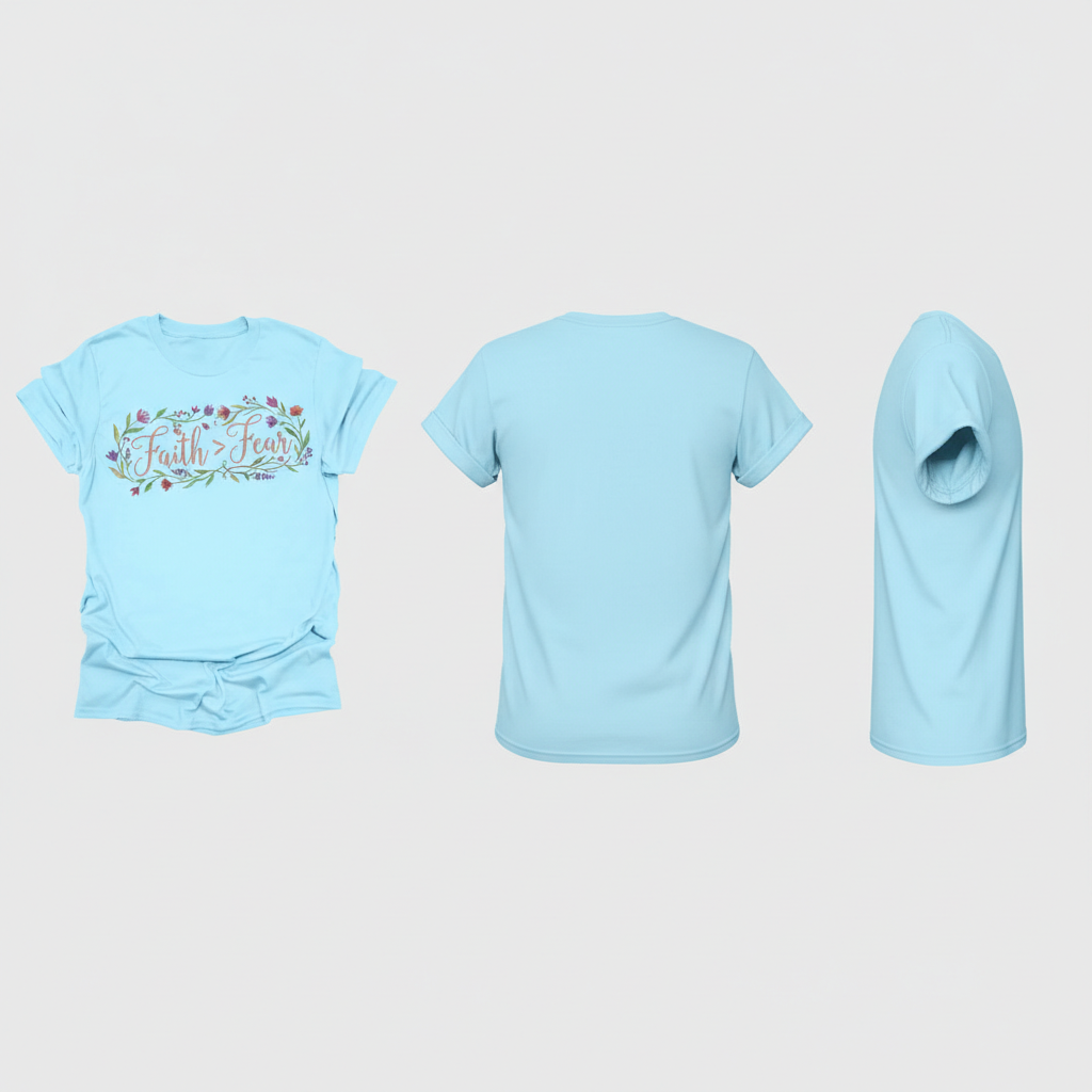 Faith Over Fear T-Shirt_triple_model