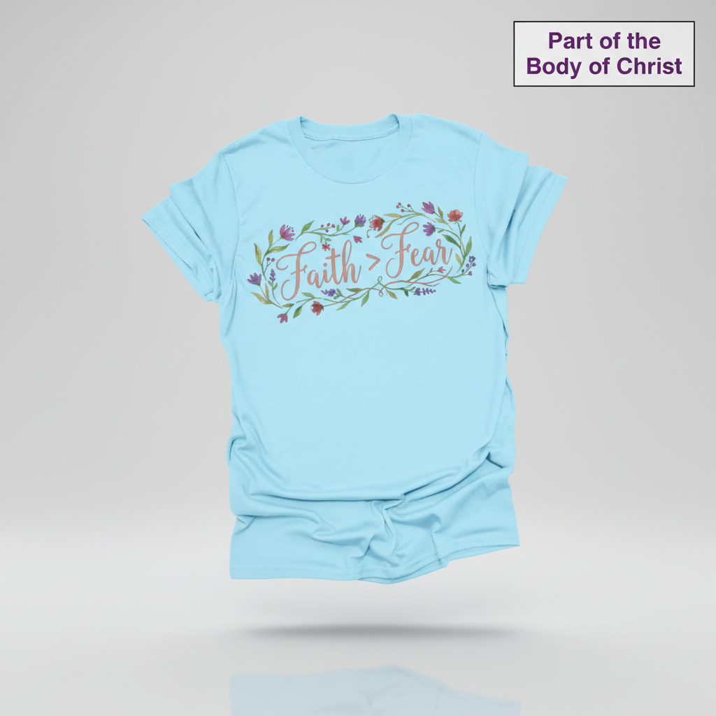 Faith Over Fear T-Shirt_3d_float