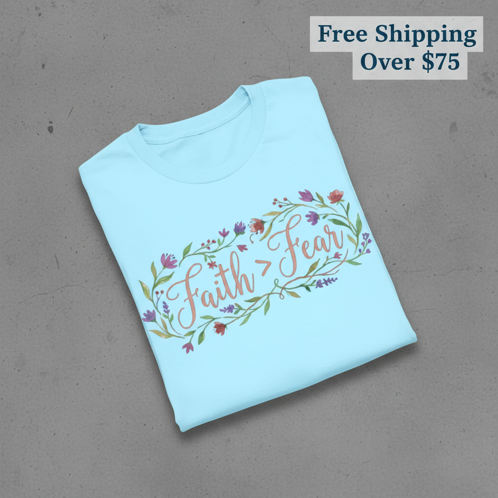 Faith Over Fear T-Shirt_fold_tilt