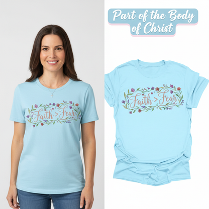 Faith Over Fear T-Shirt_model_flat