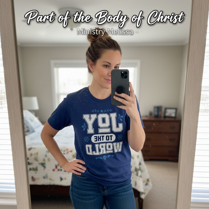 Joy to the World T-Shirt_mirror_selfie