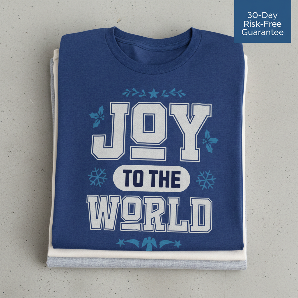 Joy to the World T-Shirt_stacked_flatlay