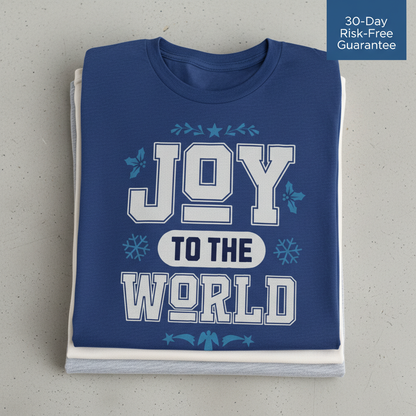 Joy to the World T-Shirt_stacked_flatlay