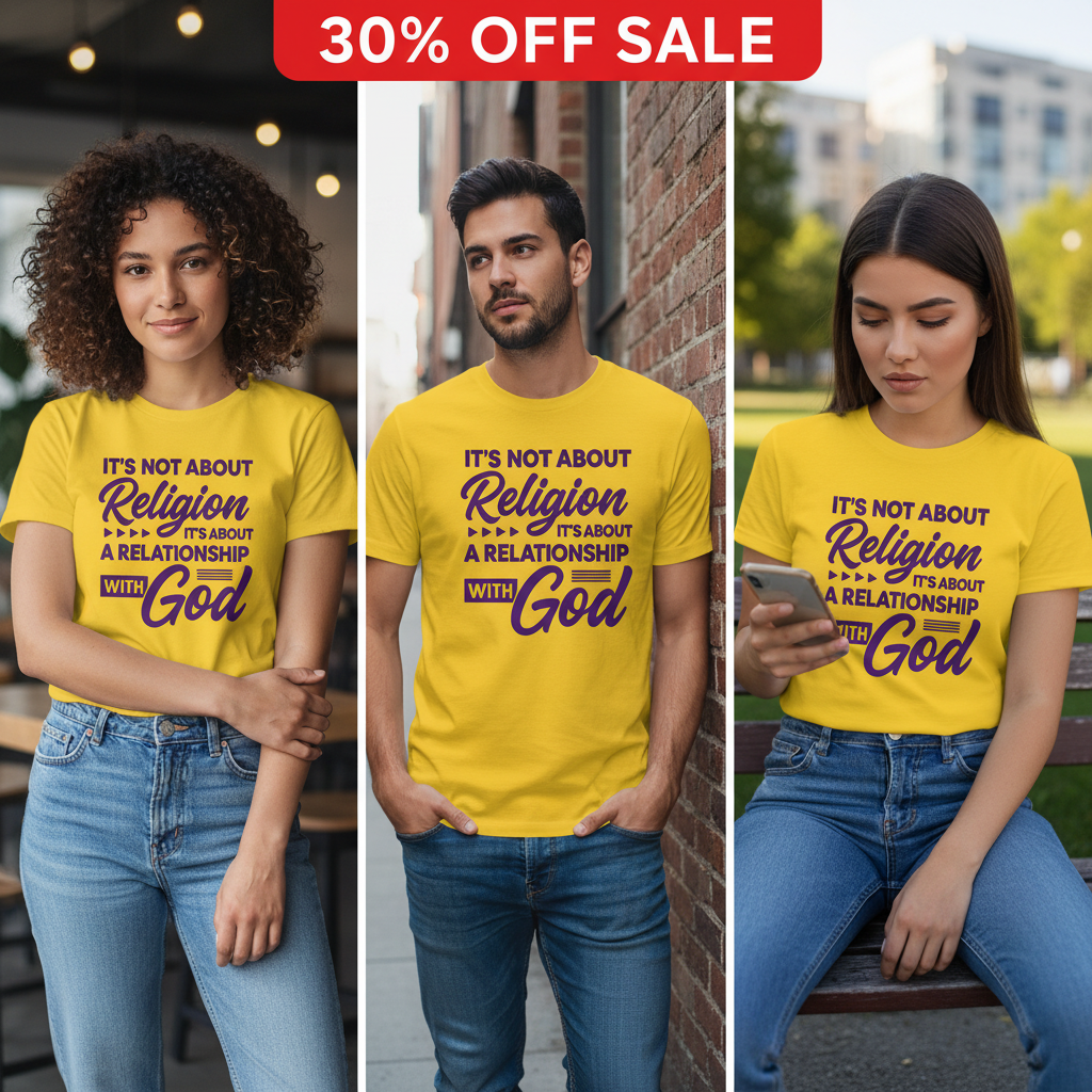 Relationship with God T-Shirt_triple_model