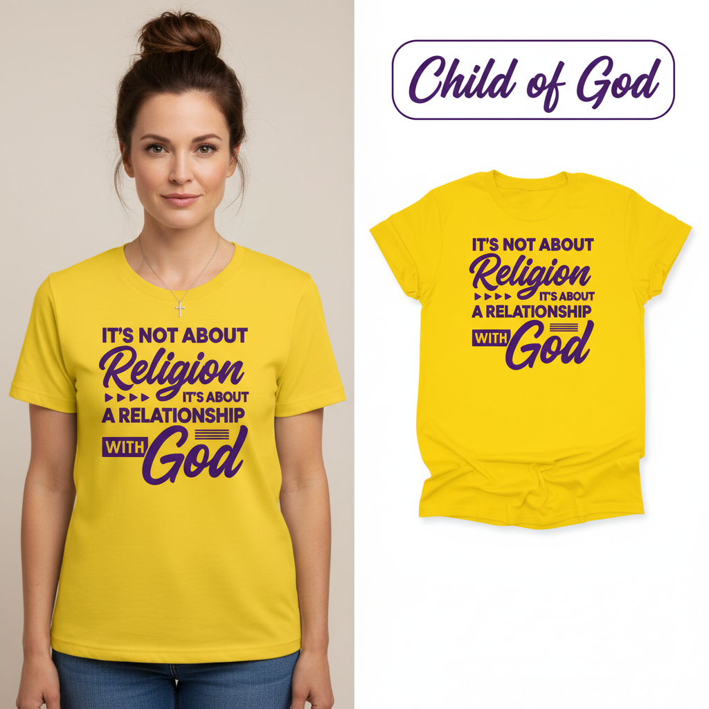 Relationship with God T-Shirt_model_flat