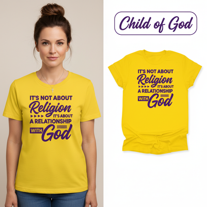 Relationship with God T-Shirt_model_flat