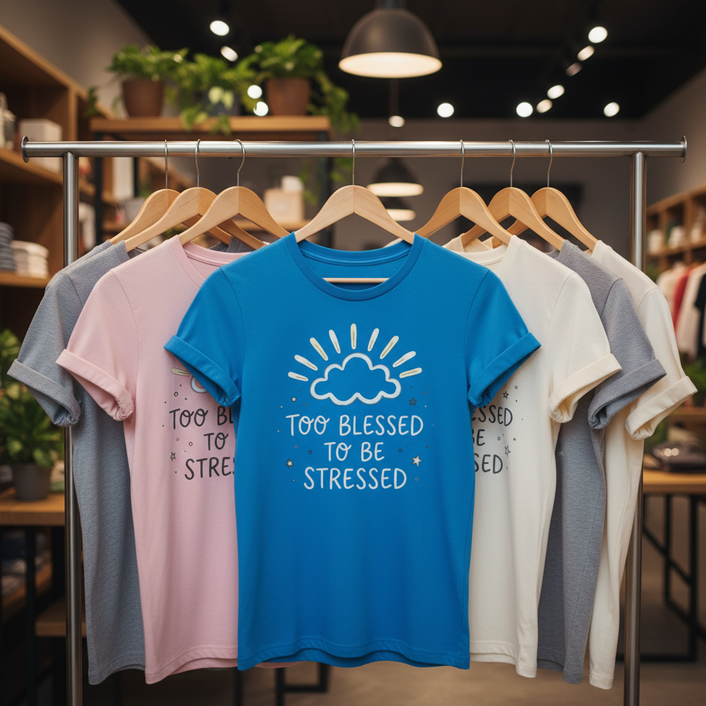 Too Blessed to Be Stressed T-Shirt_boutique_rack