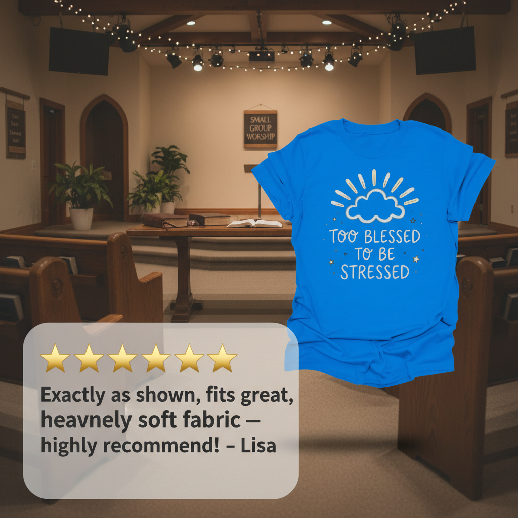 Too Blessed to Be Stressed T-Shirt_review