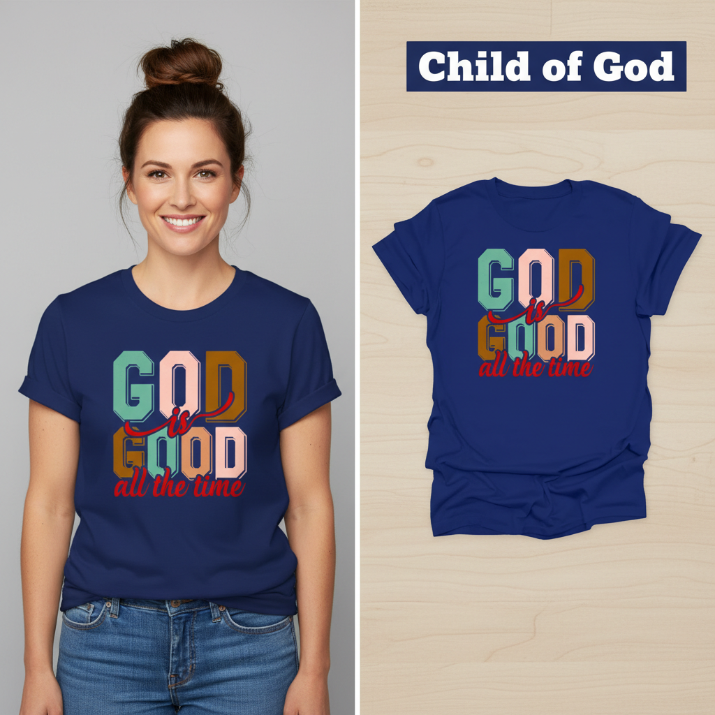 God Is Good All the Time T-Shirt_model_flat