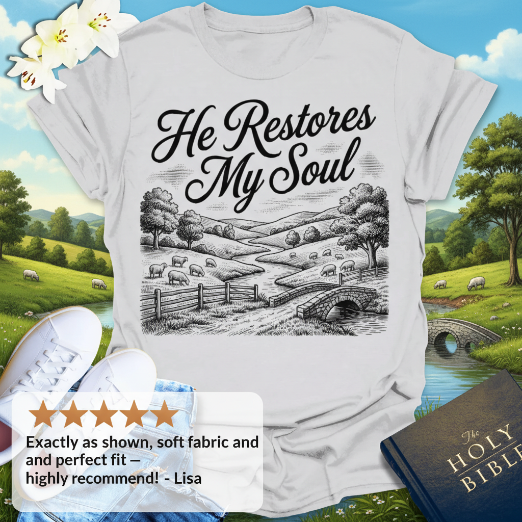 He Restores My Soul T-Shirt_review