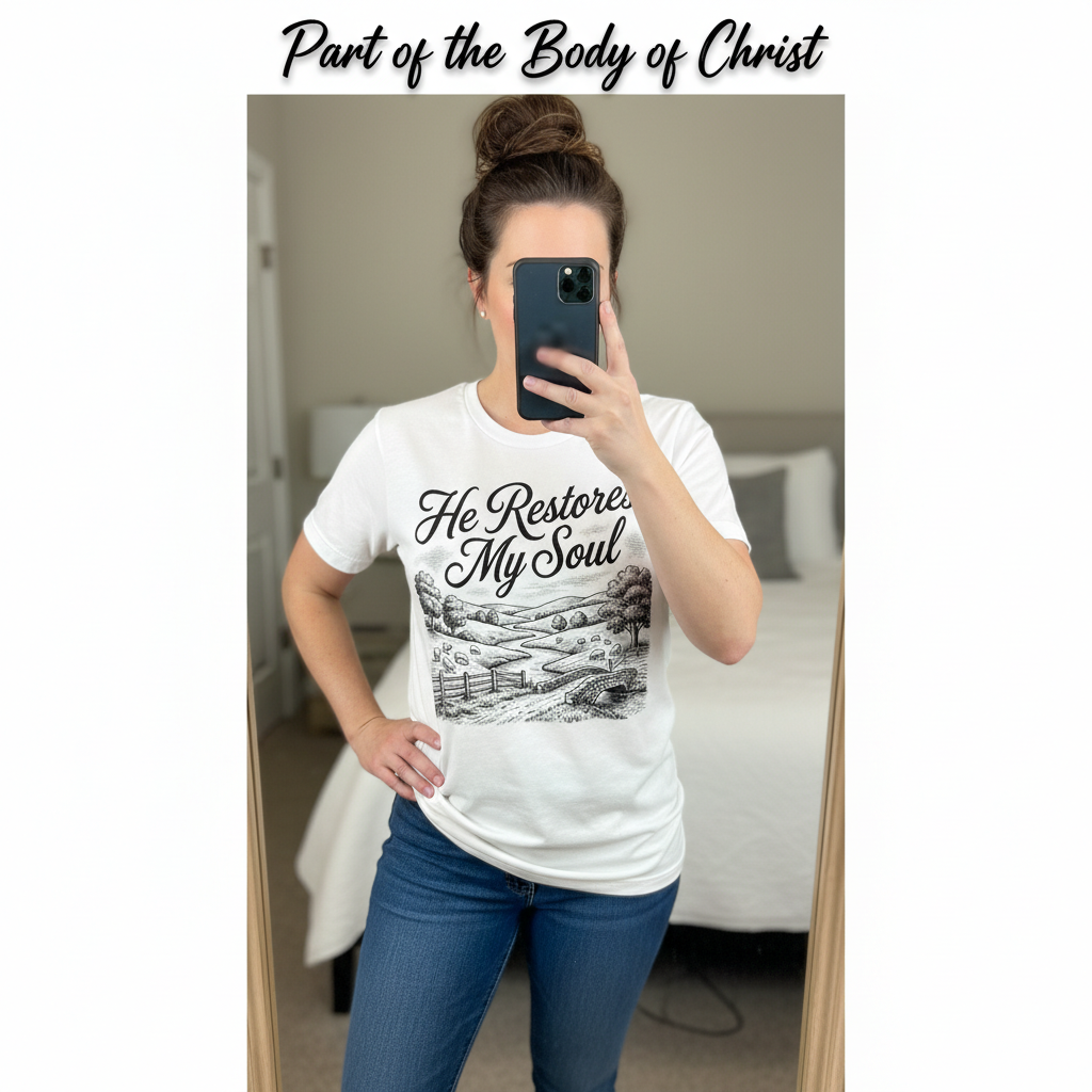 He Restores My Soul T-Shirt_mirror_selfie