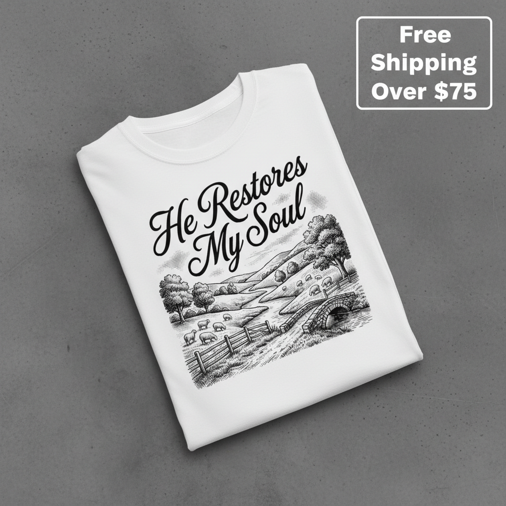 He Restores My Soul T-Shirt_fold_tilt
