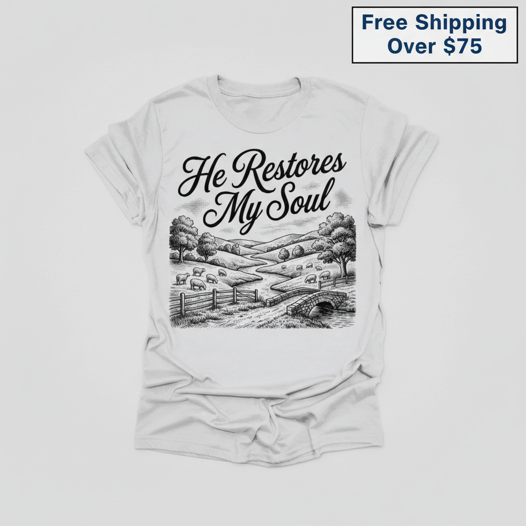 He Restores My Soul T-Shirt_clean