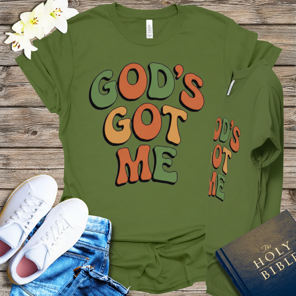 God's Got Me T-Shirt_triple_model
