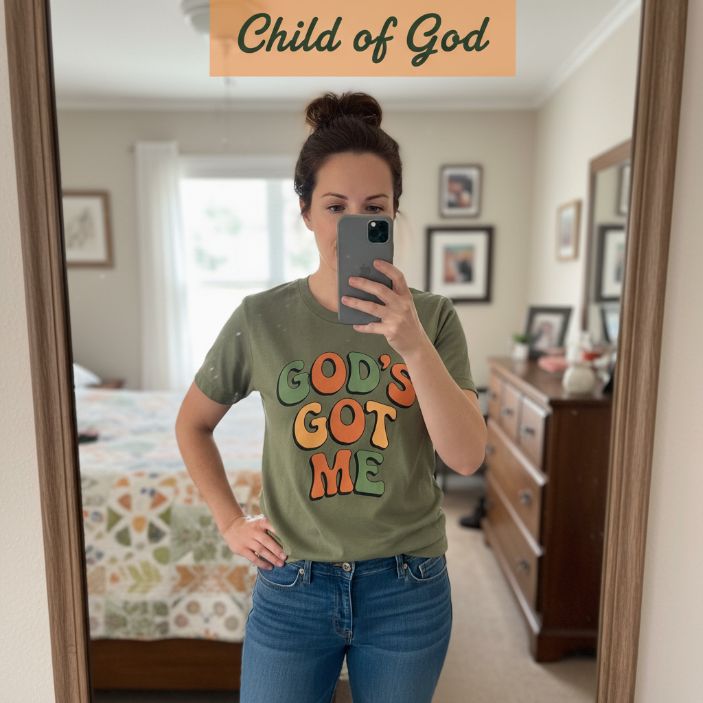 God's Got Me T-Shirt_mirror_selfie