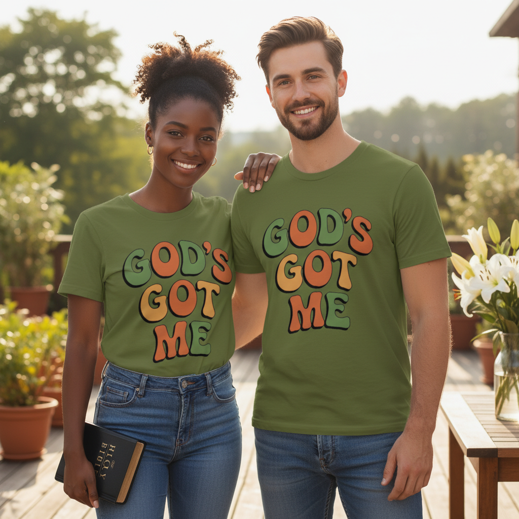 God's Got Me T-Shirt_dual_model_life