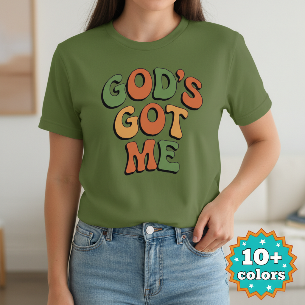 God's Got Me T-Shirt_badge