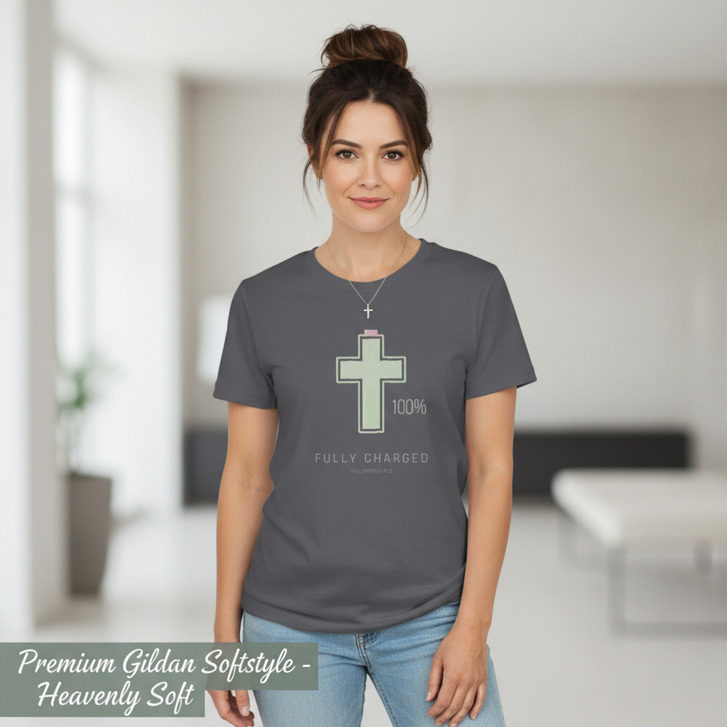 Fully Charged in Christ T-Shirt__space