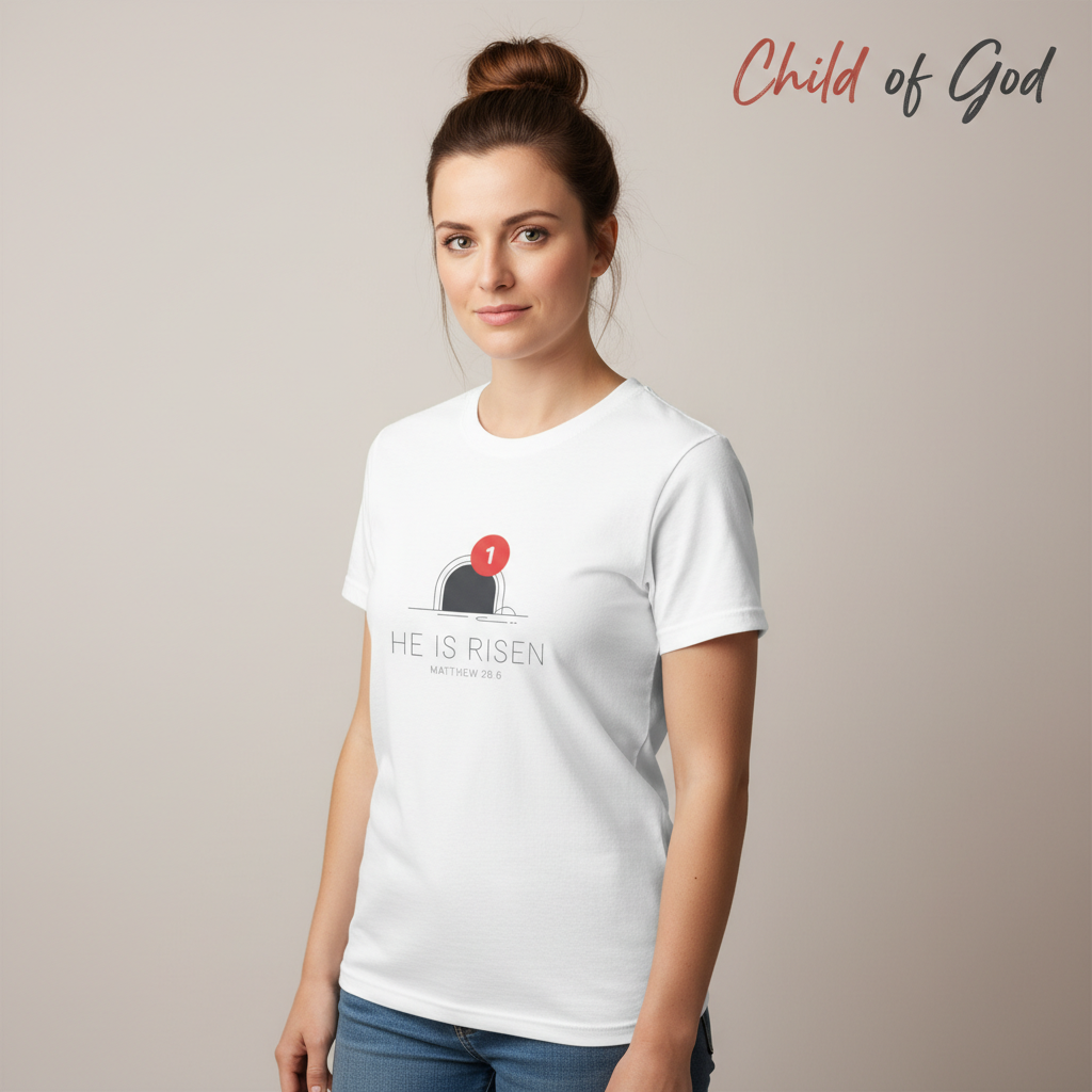 He Is Risen Notification T-Shirt__hero