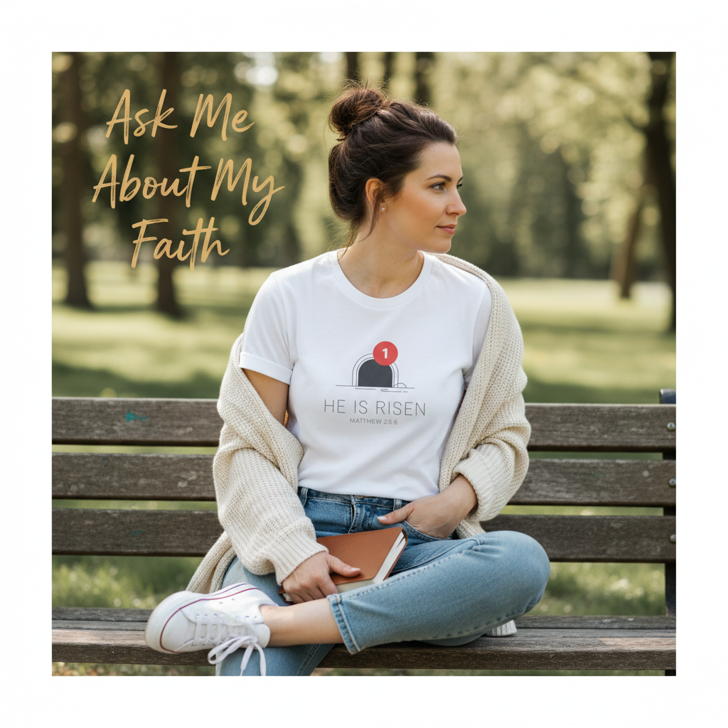 He Is Risen Notification T-Shirt__pair