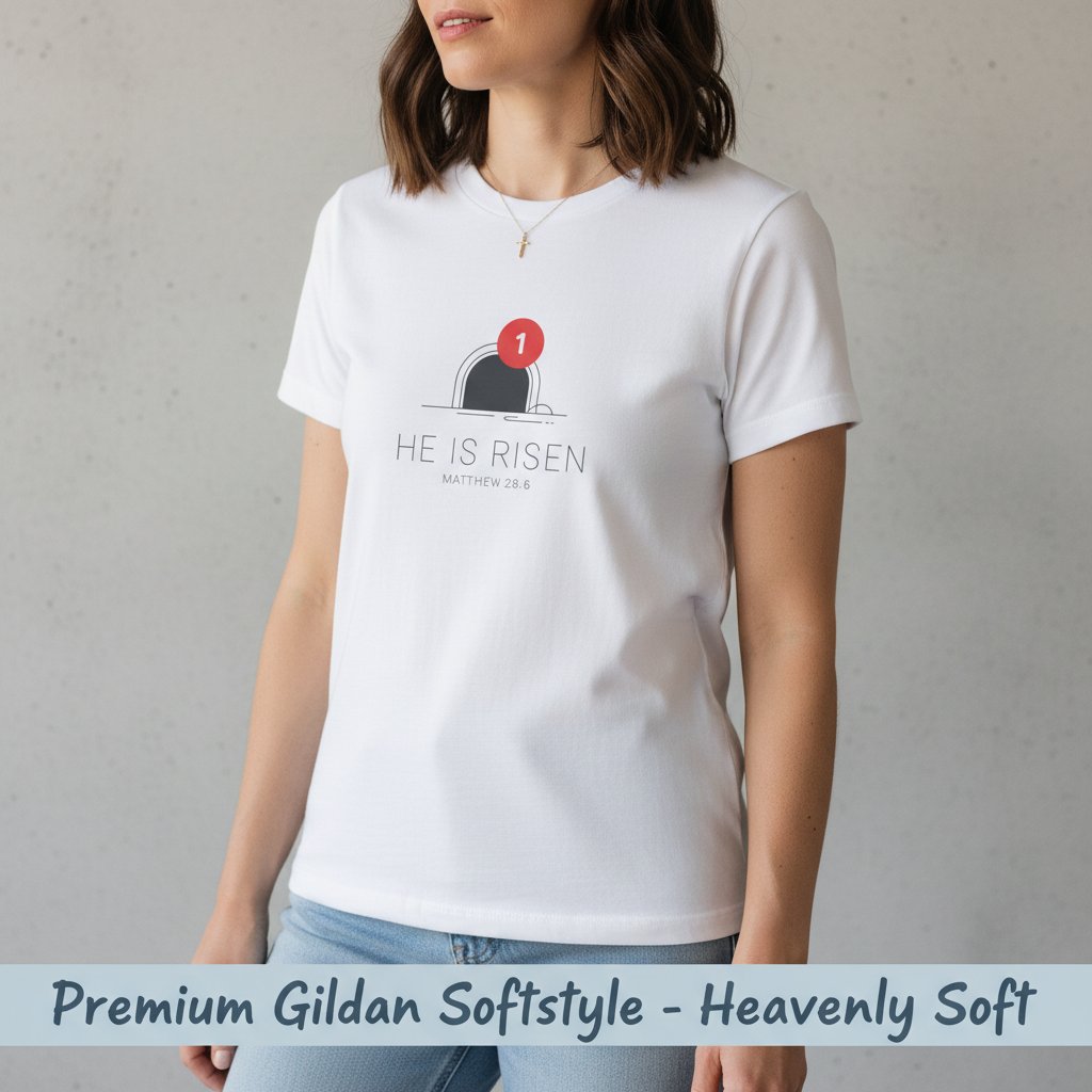 He Is Risen Notification T-Shirt__space