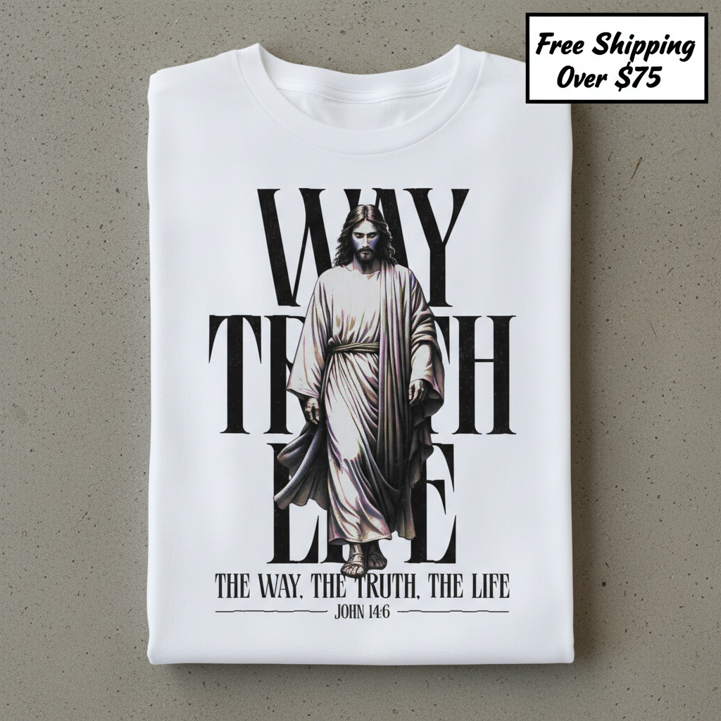 Walk With Grace T-Shirt_stacked_flatlay