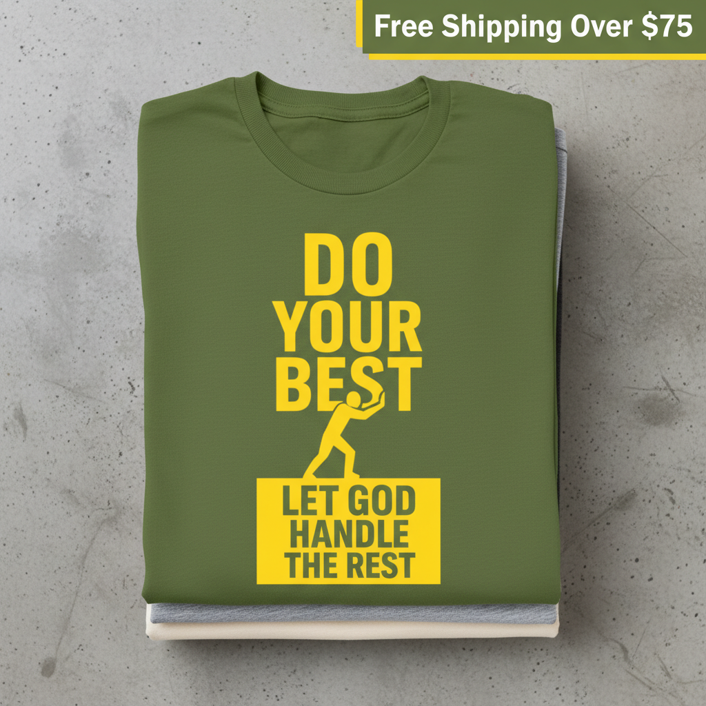 Let God Handle the Rest T-Shirt_stacked_flatlay