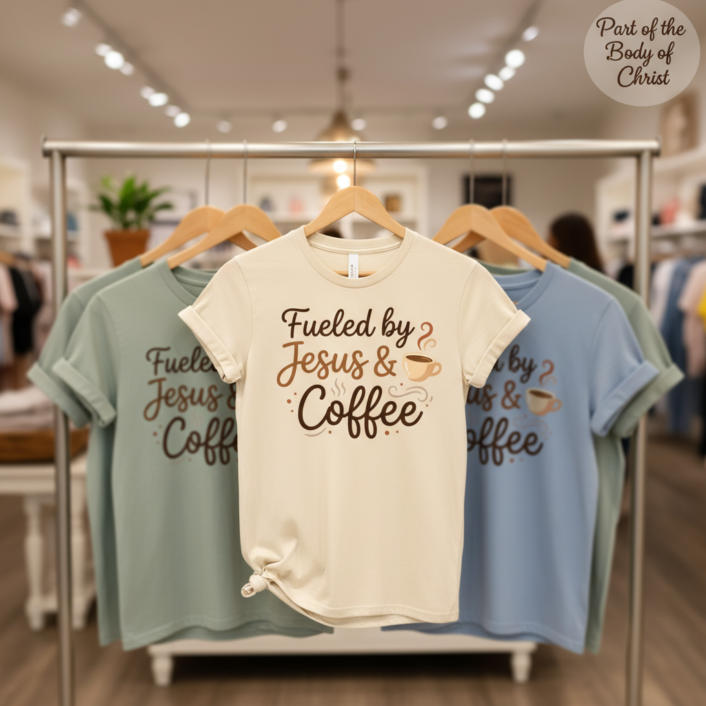 Fueled by Jesus & Coffee T-Shirt_boutique_rack