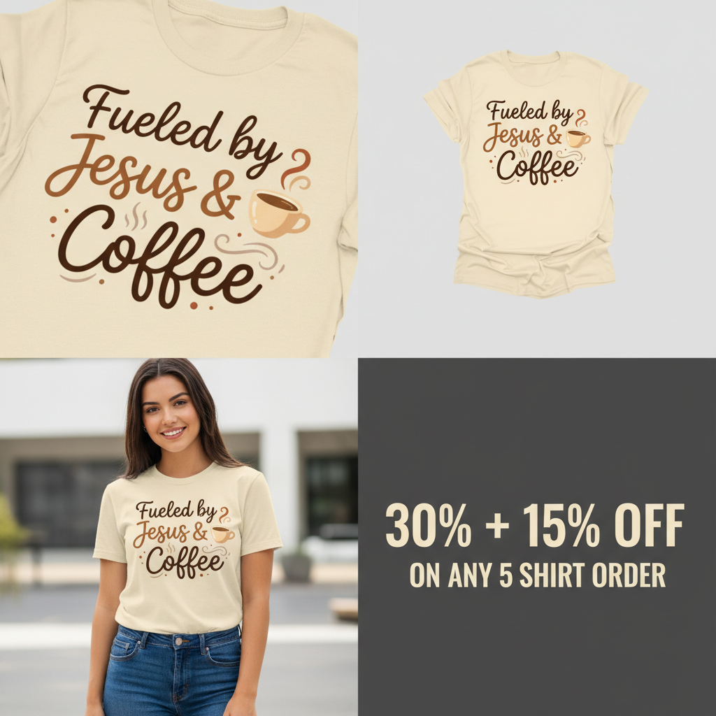 Fueled by Jesus & Coffee T-Shirt_4_panel